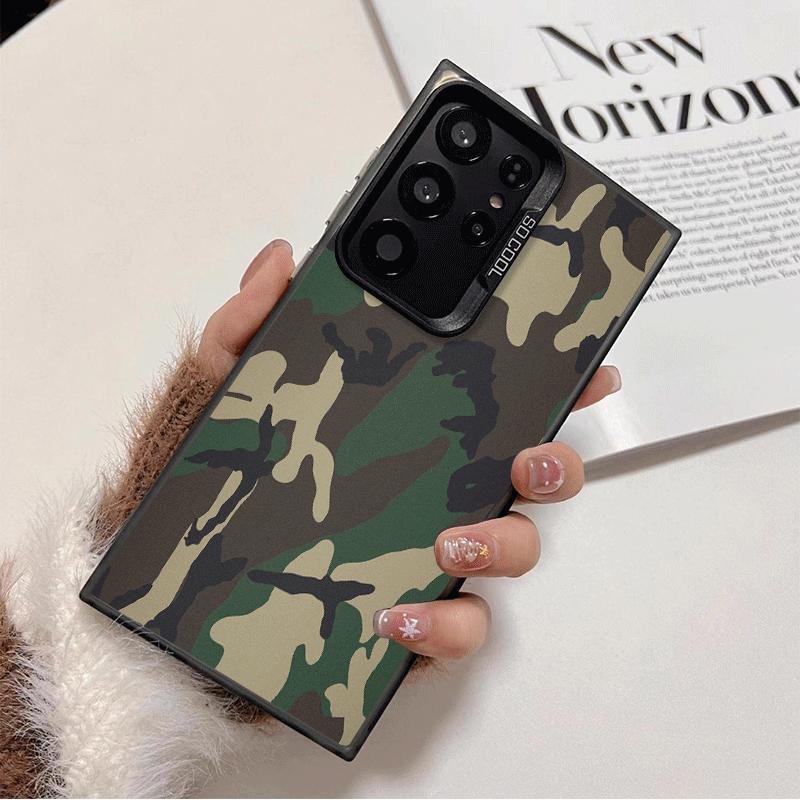 Camouflage Military Pattern Soft Phone Case for Samsung Galaxy S24 S25 FE S26 Edge S23 Ultra S22 Plus S21 + Shockproof Cover Bac