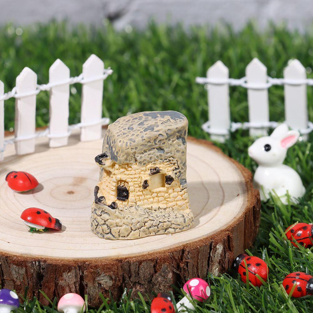 Building Statue DIY Landscaping Mini Crafts Garden Decoration Resin House Miniatures Figurines