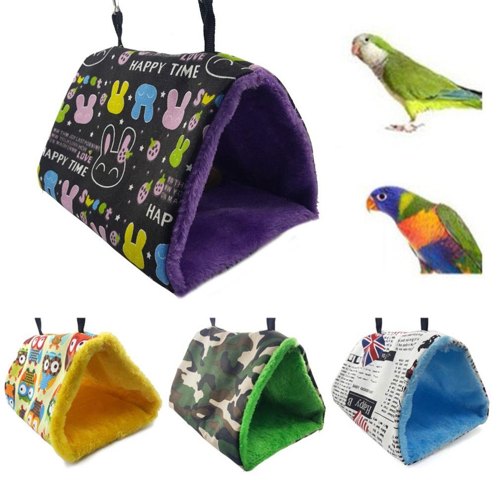 Small Pet Parrot Nest Warm Bird House Bird Cage Decoration Pet Hammock Hanging Cave  Winter
