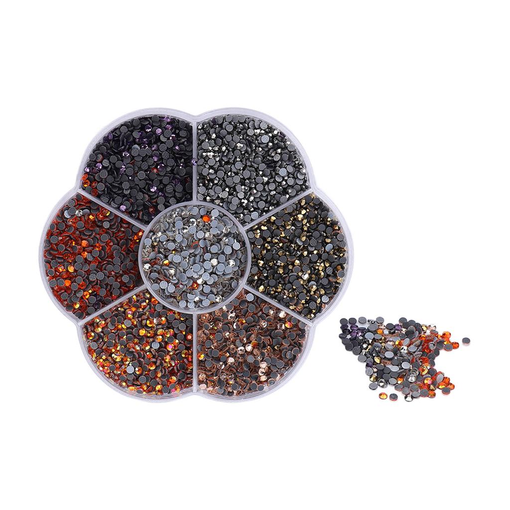 10080Pcs Flat Back Rhinestones Dazzling Colorful DIY Sturdy Iridescent Rhinestones Round Beads for Manicure Makeup607 3