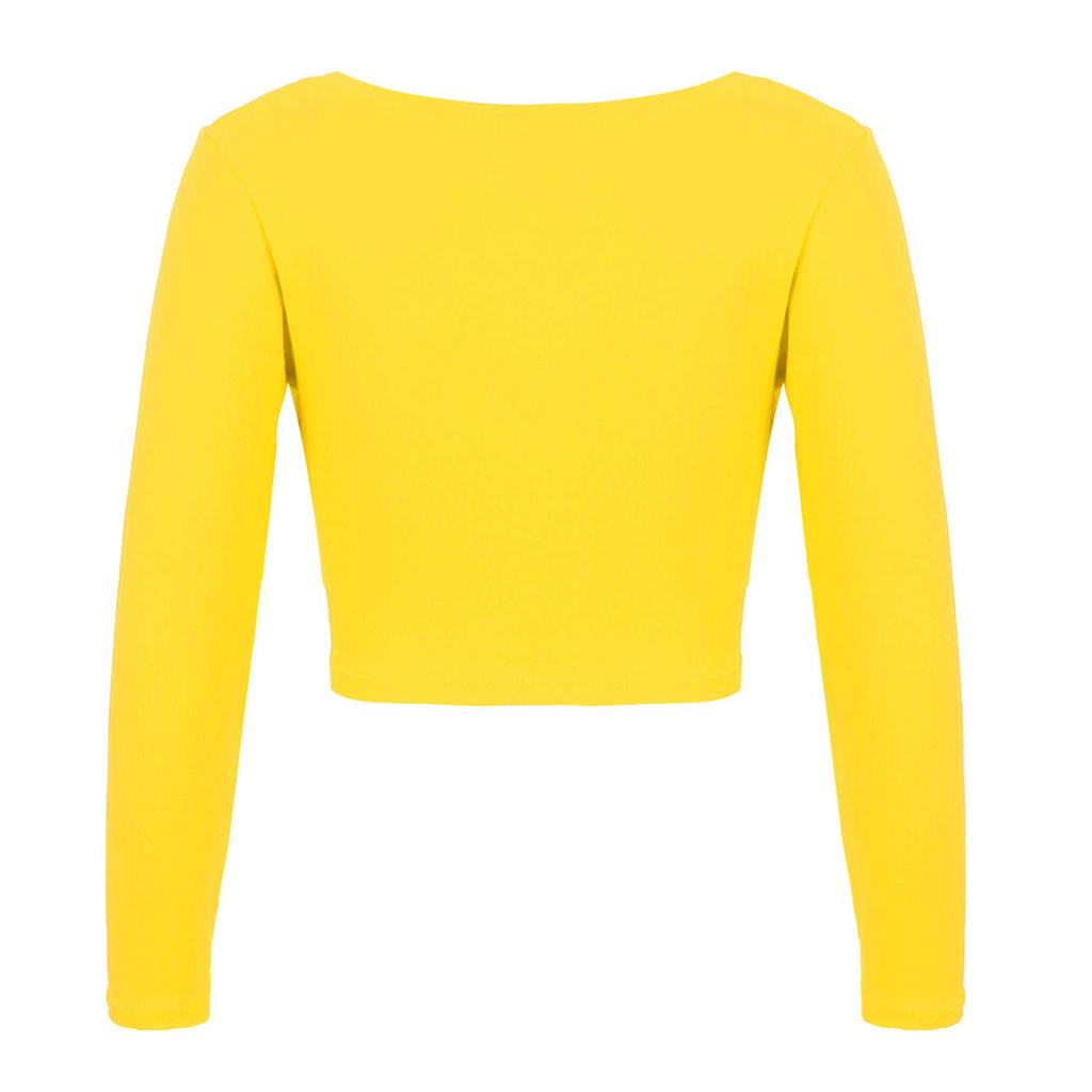 Девочки Длинный рукав V-образный вырез Узел спереди Однотонная Танцевальная куртка Длинный рукав Теплый Балетный костюм