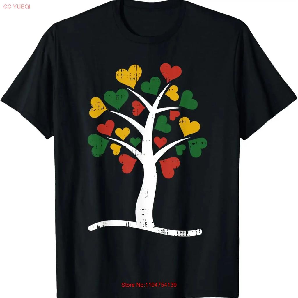 Tree Heart Juneteenth Cute Melanin Pride African American T Shirt vintage Washed Unisex homme designer clothes Casual