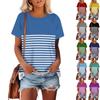 Женские футболки с коротким рукавом, милые туники с круглым вырезом, топы, базовые футболки, блузки, свободный пуловер