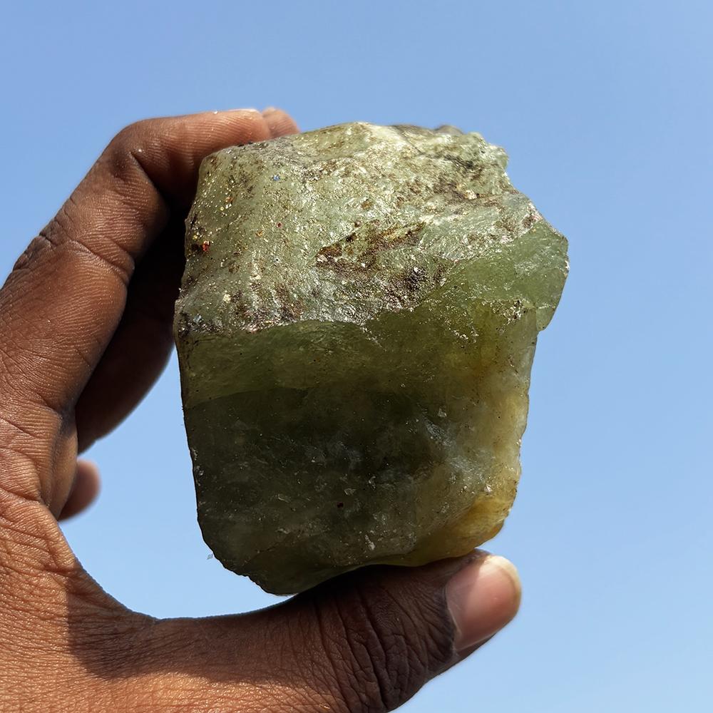 Natural Fluorite Uncut Rough 1319.5 Ct Green Earth Mined Gemstone