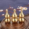 5Pcs/Set Gourd Ornament Brass Opening Hanging Hole Hollow Pure Cover Polished Gift Crafts Feng Shui Gourd Figurine