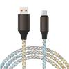 100W Super Fast Charging Gradual Change Luminous RGB Colorful Single Wire Data Cable