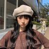 Женская шляпа художника в корейском стиле, теплая, женская восьмиугольная кепка, ретро берет в горошек, осенняя