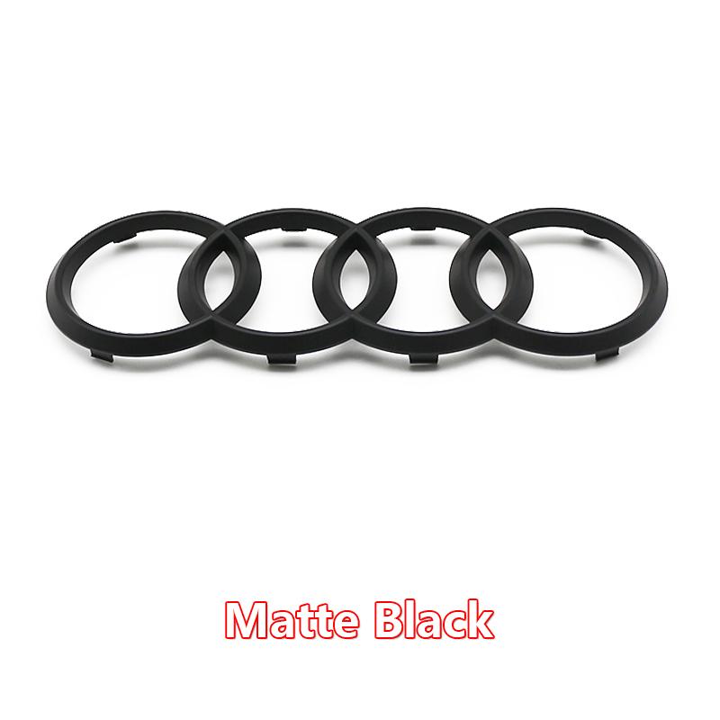 4 Ring For q2 A3 A4 A5 A6 A7 Q2 Q3 Q5 Q8 TT Sline ABS Car Hood Front Bonnet Grill Rear Trunk Emblem Sticker Decal Logo Badge