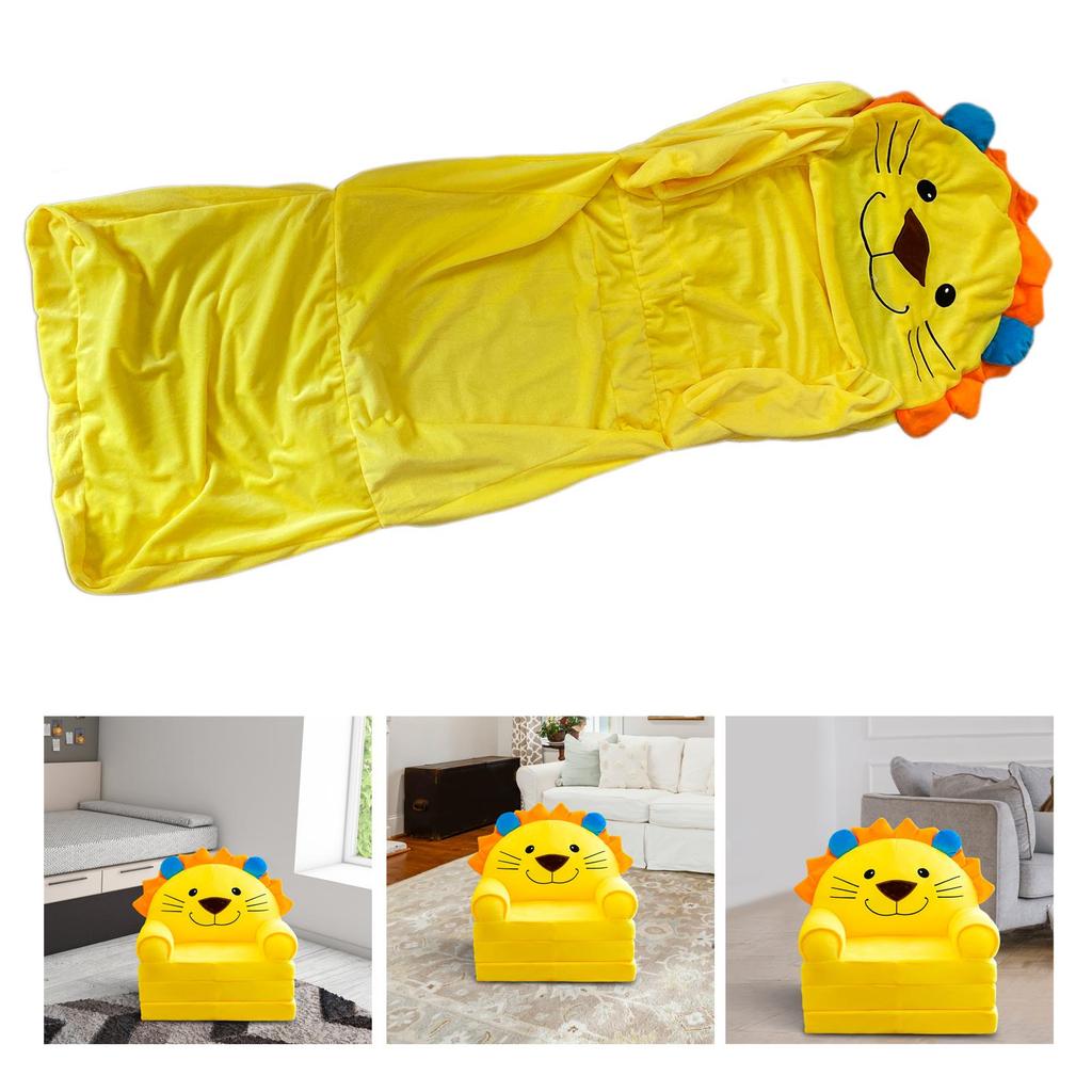 Boys Girls Cartoon Couch Chairs Cover Foldable Washable for Living Room Home