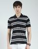Men's Regular Fit Striped Half Sleeve Polo T-Shirt
