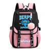 Anime Cute Cartoon K-Pop Printed Backpack Schoolbag for Teenager Student Girl Boy Bookbag Large Capacity Waterproof Travel Bag Kid Gift Rucksak