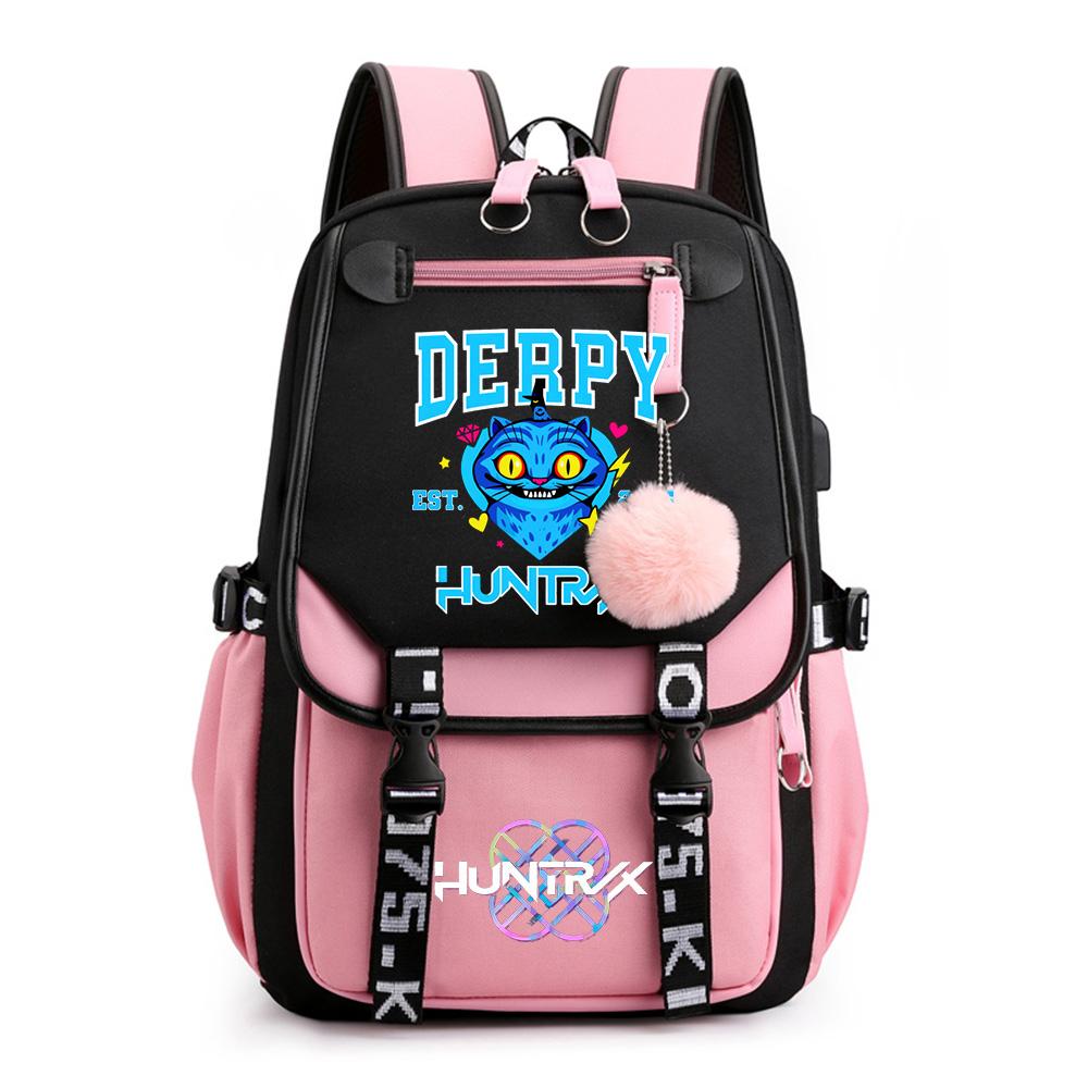 Anime Cute Cartoon K-Pop Printed Backpack Schoolbag for Teenager Student Girl Boy Bookbag Large Capacity Waterproof Travel Bag Kid Gift Rucksak