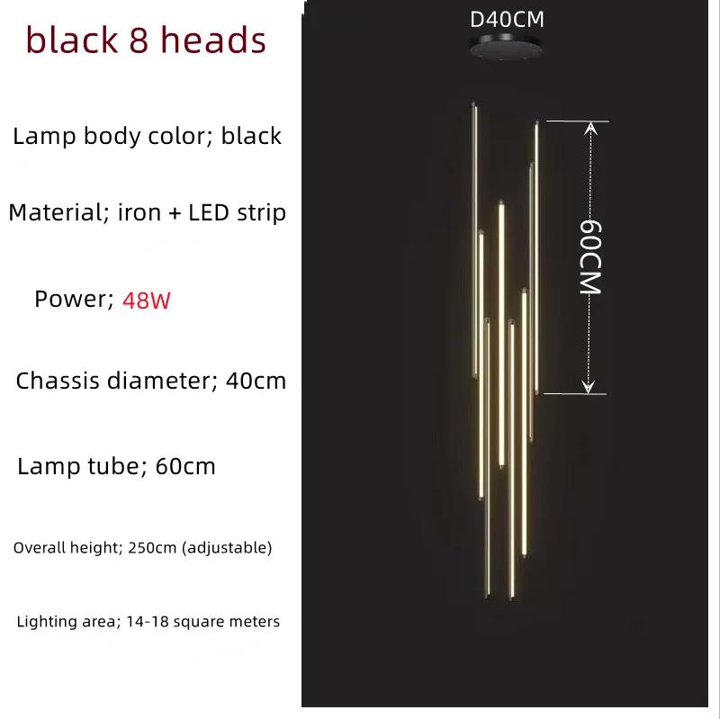 Лестничный потолок в скандинавском стиле, люстра, современный двухуровневый лофт, спиральный подвесной светильник, украшение комнаты, гостиная, светодиодные светильники