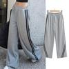 Sweatpants Side Striped Kpop Sports Pants Joggers Women Grey Trousers Female Loose Casual Korean Streetwear Hip Hop