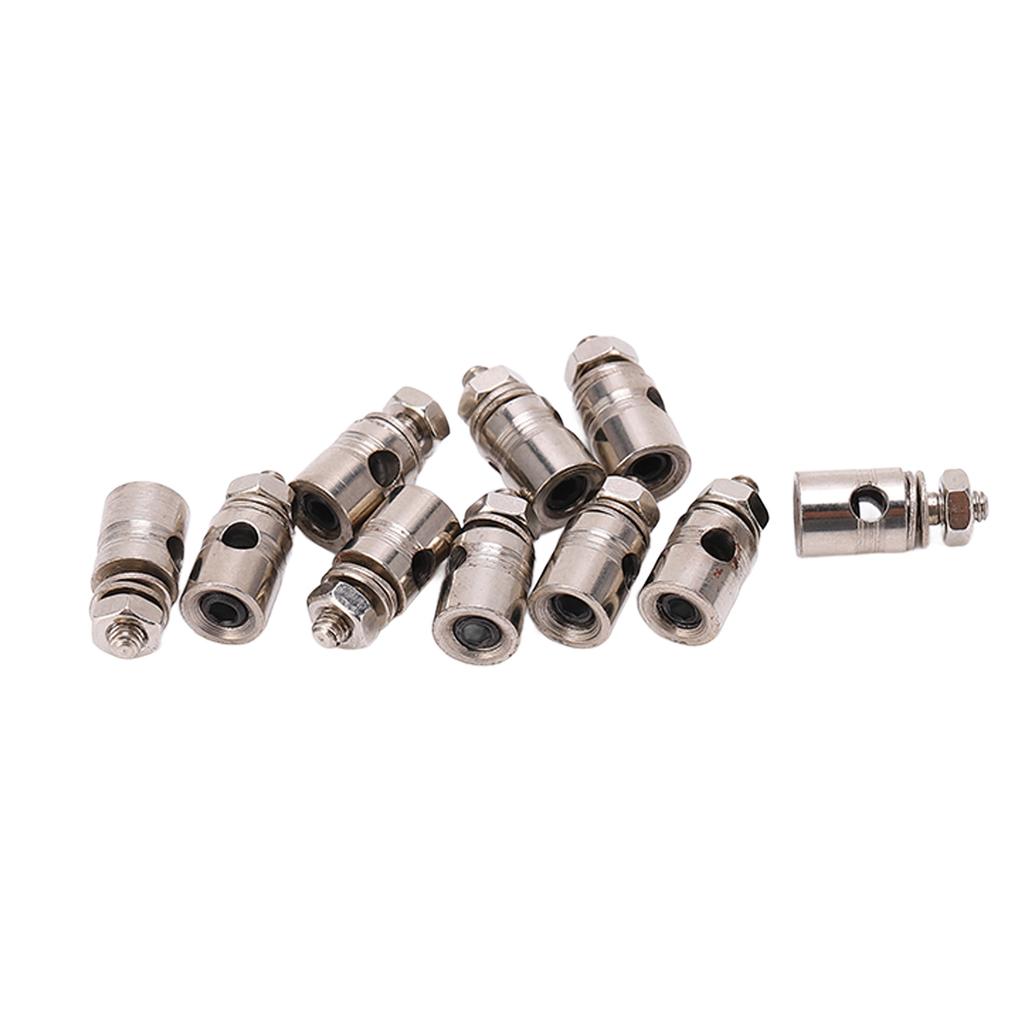 10Pcs 2.1mm RC Plane Pushrod Connector Linkage Metal Quick Adjust Stopper for KT Fixed Wing Aircraft
