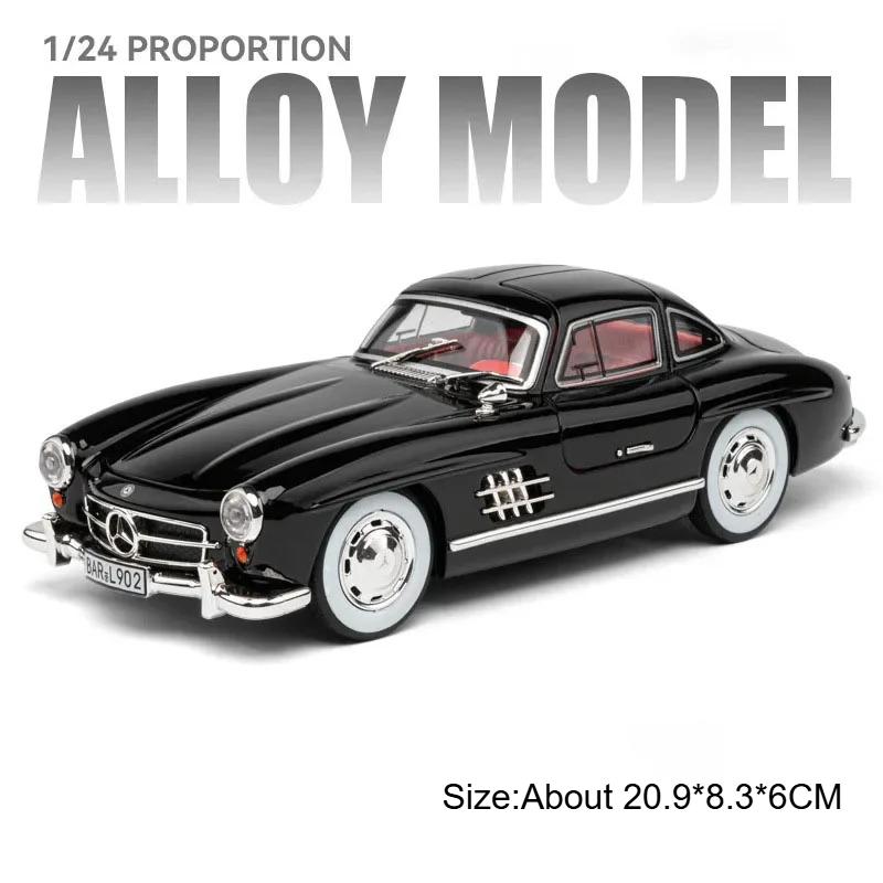 Scale 1:24 SLS 300SL Alloy Sports Car Model Toy Wheel Steering Doors Opened Vehicles Models Metal Diecast Boys Ornaments