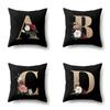 Polyester Pillowcase Home Car Decoration Printing Pillowcase 26 English Letter Cushion Cover