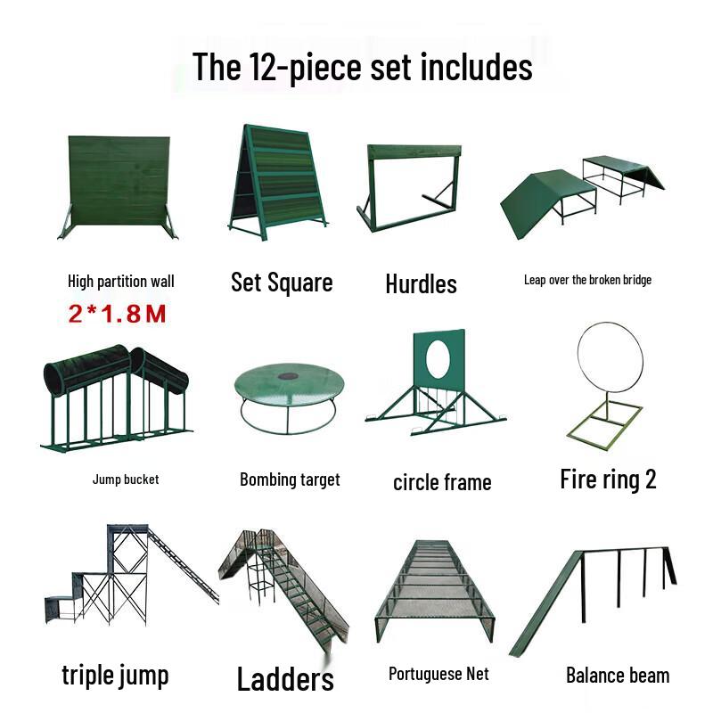 Outdoor Dog Training Triple Jump Obstacle