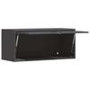 Wall Mounted Garage Cabinet with Gas Spring Door Black