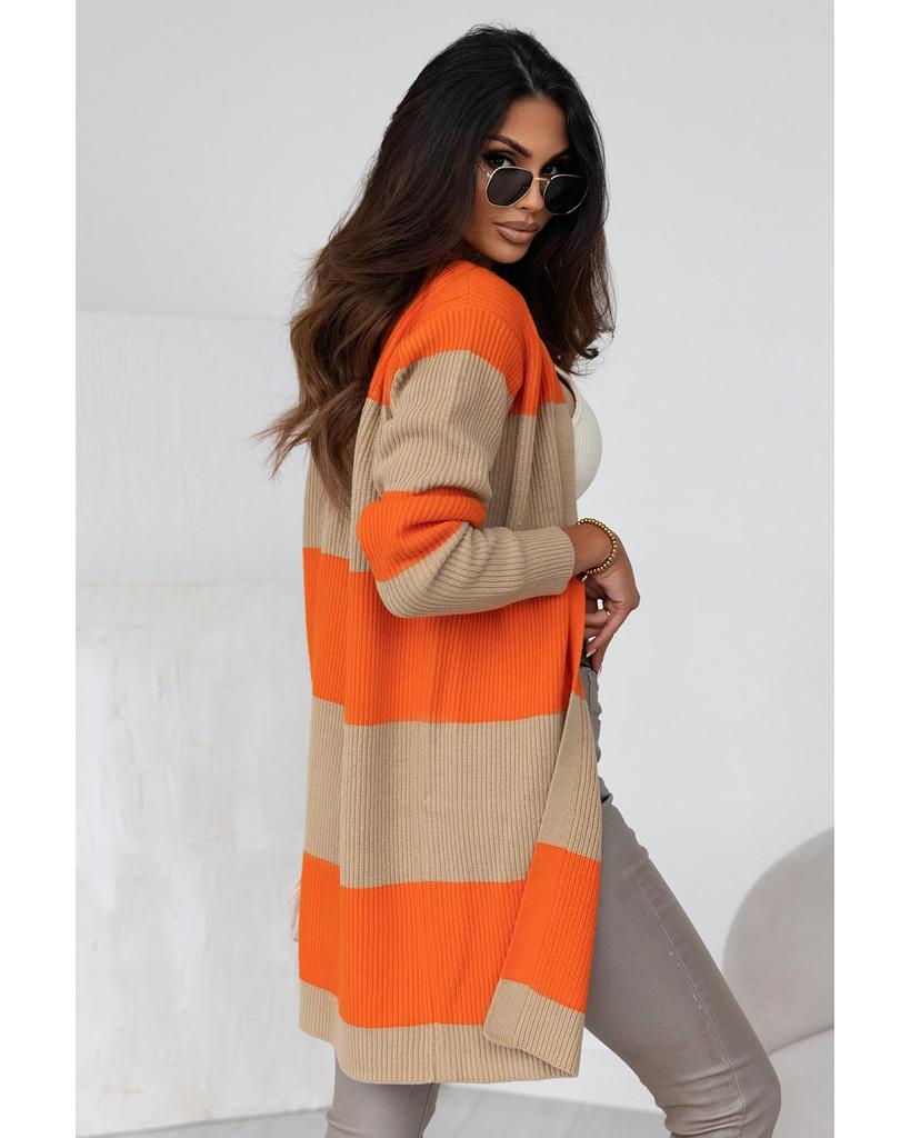 Azura Exchange Шикарный вязаный кардиган в стиле колор-блок