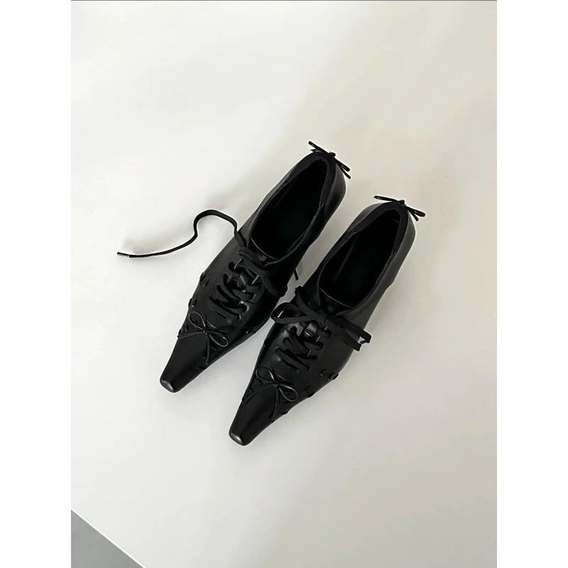 Модная готическая обувь ведьмы с острым носком, женская, ретро, квадратный носок, тонкий каблук, модная кожаная обувь, элегантный дизайн, низкий каблук