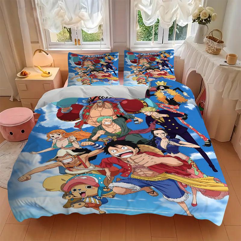 Custom O-One Piece Bedding 3 Piece Set HD Print Duvet Cover Pillowcases for Teens Adult Bedroom Decoration Christmas Gift