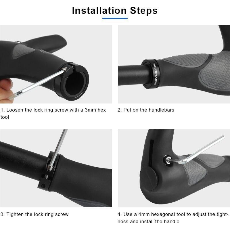 Велосипедные ручки TPR резиновые интегрированные алюминиевые сплавы одинарная блокировка велосипедного руля противоскользящие амортизационные велосипедные ручки