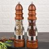 Wooden Salt Pepper Grinder Manual Acrylic Spice Mills Adjustable Coarseness Seasoning Bottle Kitchen Tools