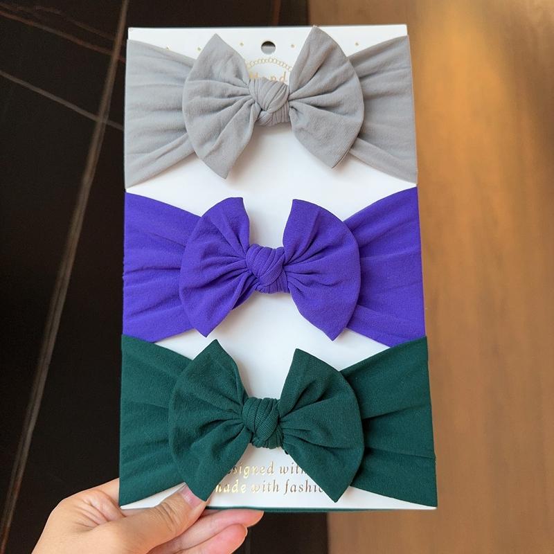 3 шт. Повязки на голову с бантами для маленькой девочки, повязка-тюрбан для новорожденного, аксессуар для волос, детская повязка для волос, уличная повязка на голову для малышей и детей, аксессуары для волос