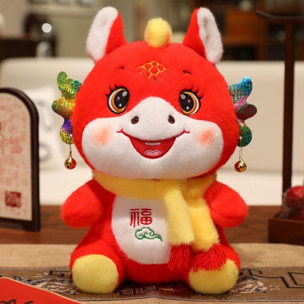 Soft Stuffed Lucky Pony Plush Toys Letter Print Horse Year Mascot Chinese New Year