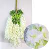 12pcs Artificial Wisteria Flowers String Hanging Garland Outdoor Wedding Garden Arch Decoration Home Party Decor Fake Flower