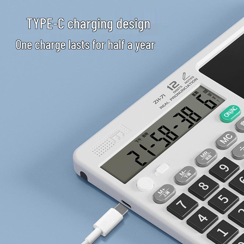 ZH71 Desktop Calculator with Voice, Memo, and Handwriting Pad