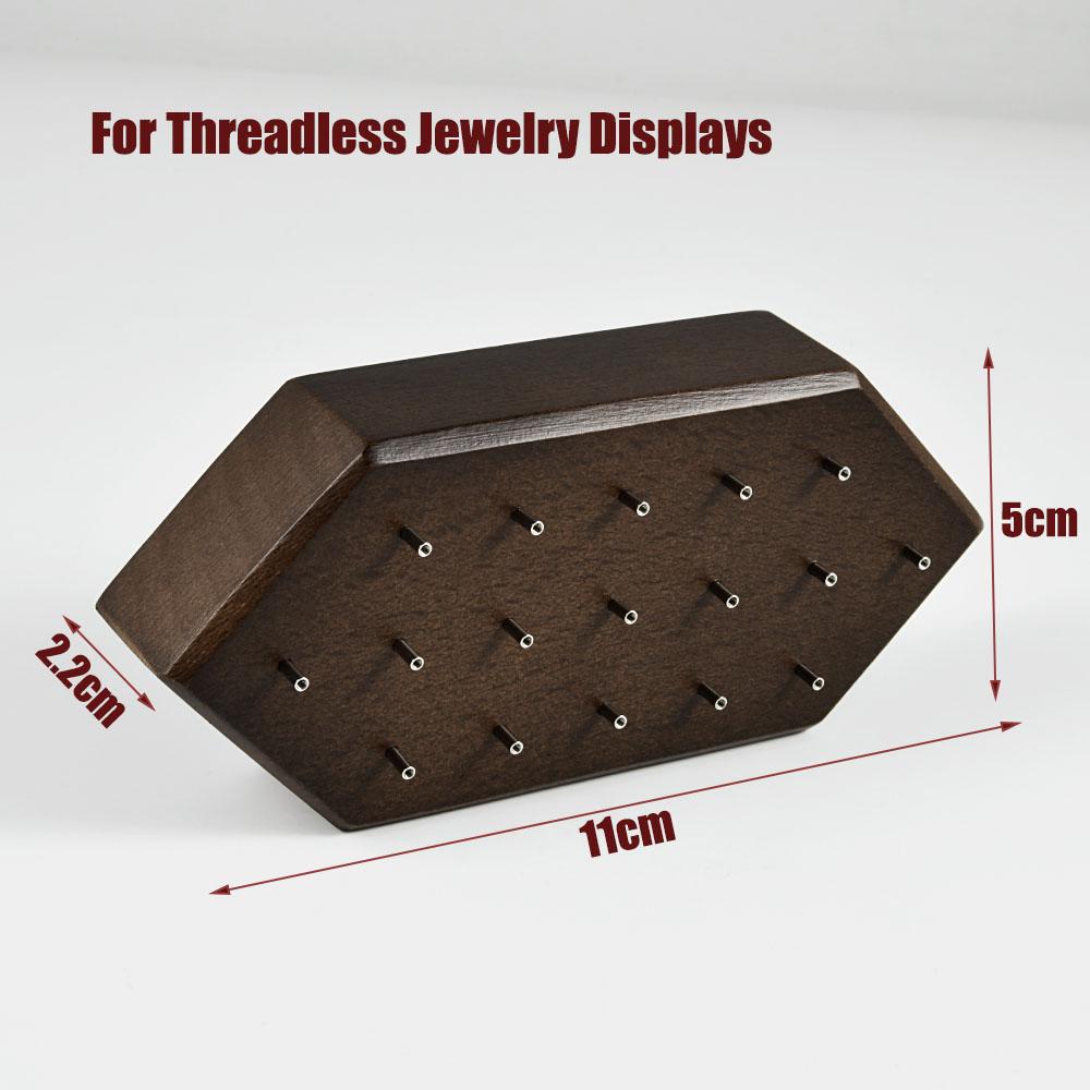 1 шт. деревянная витрина для пирсинга, футляры в форме цветка и сердца, подставка для сережек, пирсинга живота, губ, языка, ювелирных изделий из цельного дерева