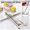 Home & Living Rainbow Long Handle Stir Spoon Stainless Steel Tableware Dessert Scoop Dinnerware