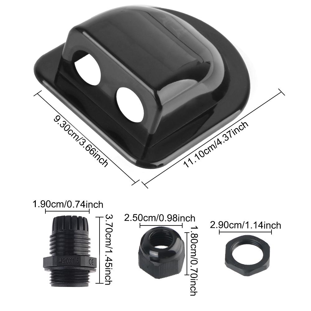 Двойной вход для проводов на крыше, распределительная коробка для солнечных батарей, аксессуары для автофургонов, яхт, караванов, держатель для кабельного разъема, кабельный ввод, сальниковая коробка