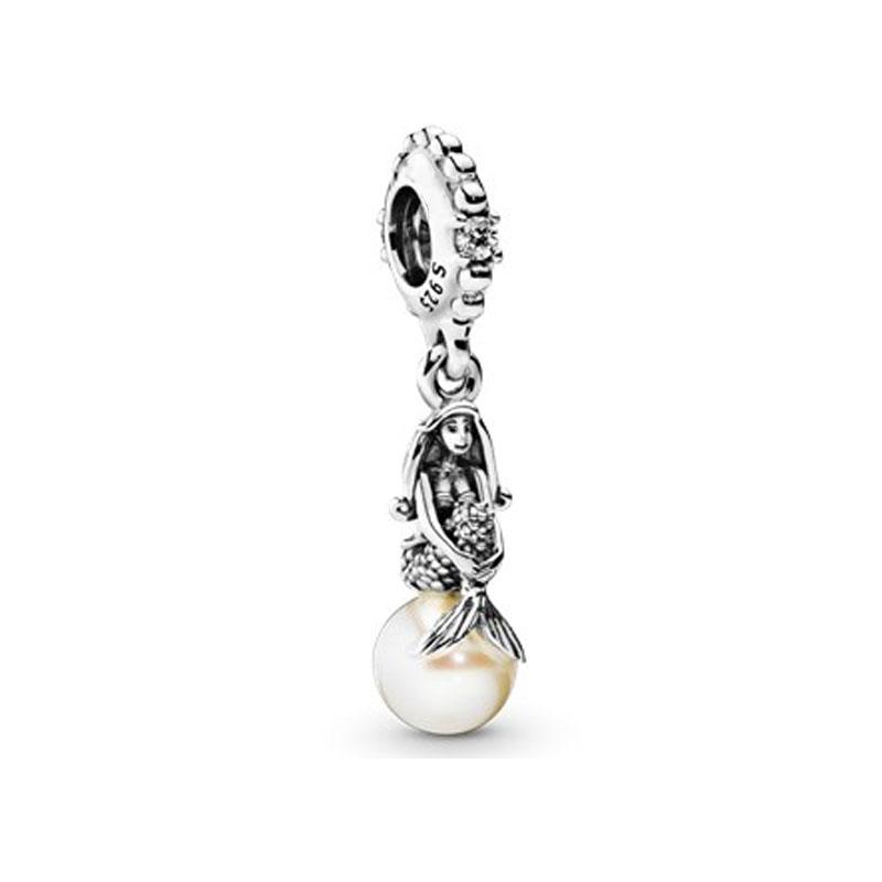 925 Silver   Charm Bracelet Ocean Clownfish Octopus Crab Pendant Mermaid Beads DIY Gifts
