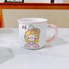 Cartoon Creative Couple Cup Boy Girl Student Water Cup Ceramic Cup Mug Against Cup Cute Breakfast Cup