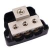Car Audio Power Distribution Block 3 Way Wire Distribution 1x 0 Gauge AWG in 3x 4 Gauge AWG Out Fits for Boat Vehicles Auto Car Fuses4