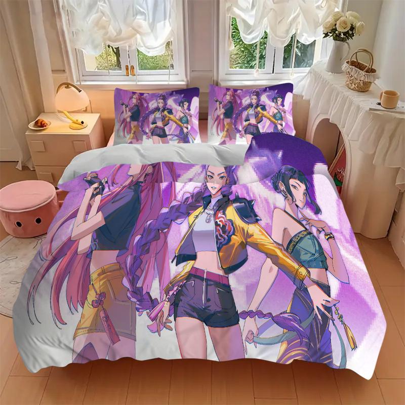 3Pcs Vibrant Anime Characters Bedding Sets For All Sizes New 3D Printed Bed Cover Comforter Duvet Cover Pillowcase Bedroom Decoration