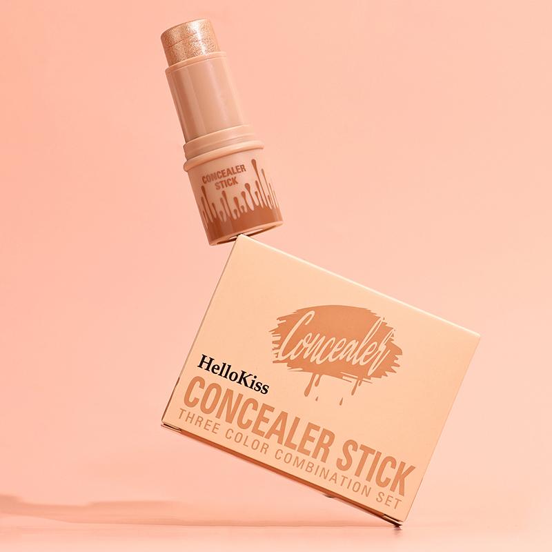 3pcs Contouring Stick Set Face Contour Stick Shadow Stick Blush Stick 3-in-1 Perfect Concealer Stick Full Coverage Breathable and Light