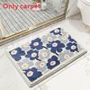 Plush Floor Mat With Cartoon Flower Print Design For Bedroom And Use Bathroom