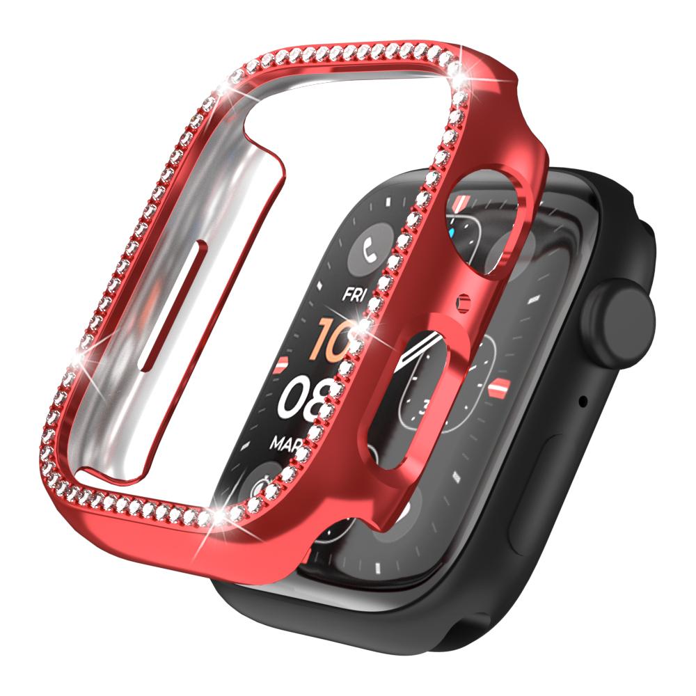 For Apple Watch Ultra 3/Ultra 2/Ultra 49mm Rhinestone Decor Hollow Out Electroplating PC Watch Case