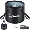 Tipkook Folding Bucket [Large Capacity - 20L], Foldable, Portable, Self-Standing, Durable, Multifunctional, Compact, Portable with Handle, Perfect