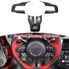3Pcs/Set Carbon Fiber Style Car Interior Accessories Steering Wheel Cover Trim Fit for Ford Mustang 2015-2023
