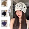 New Versatile Hat Hollow Cold Hat Hand Woven Head Hat Women Spring Thin Stacked Hat Pullover Hat