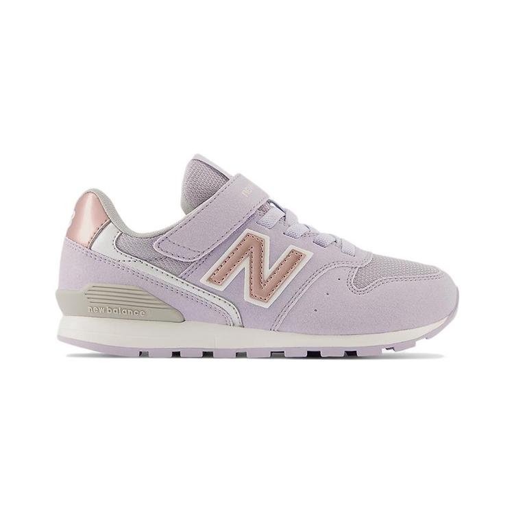 New Balance Коллекция 996 Удобные Устойчивые к истиранию Низкие Детские Беговые Кроссовки Светло-Фиолетовый Белый YV996JH3