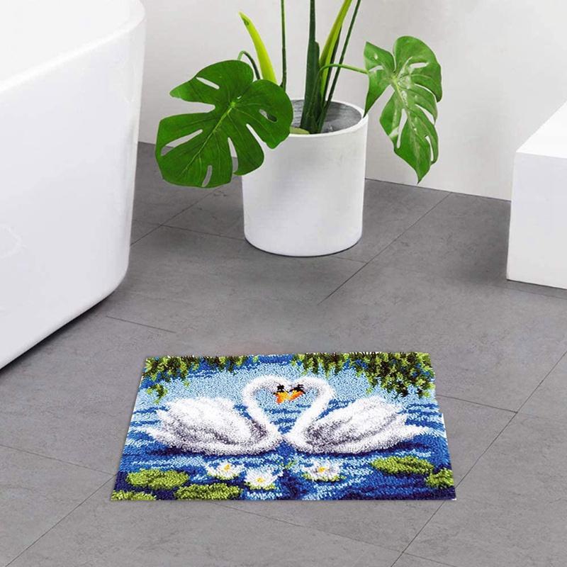 Наборы пряжи для вязания крючком «сделай сам» 20,4 х 14,9 дюйма, любители лебедя, изготовление ковров, поделки для детей, взрослых и начинающих