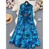 Mild Luxury Retro Atmosphere Temperament Printed Dress