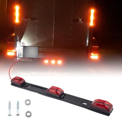 Габаритный фонарь ярко-красный 9 светодиодов ID Light Bar Задний стоп-сигнал со светоотражающей лентой для грузовика