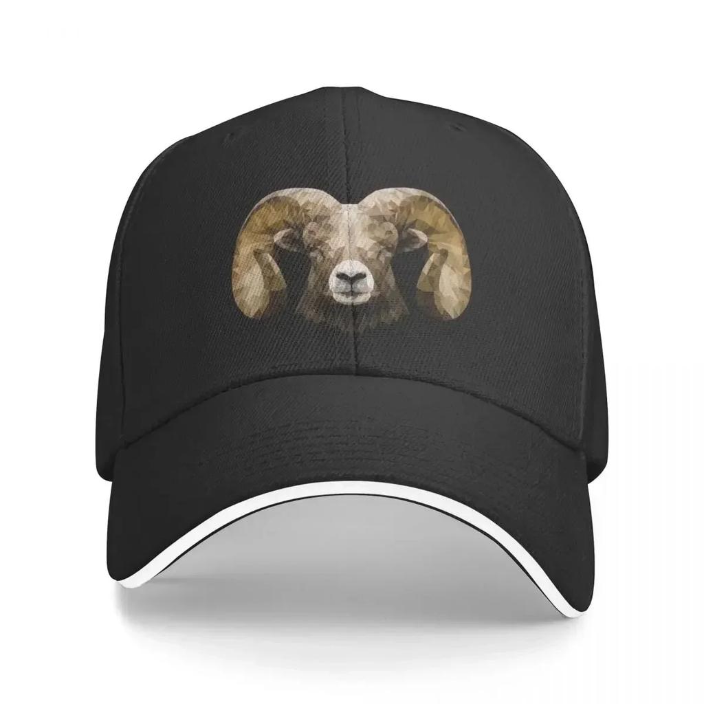 Bighorn sheep polygonal design Baseball Cap Funny hats Sun Cap Women Caps Unisexs
